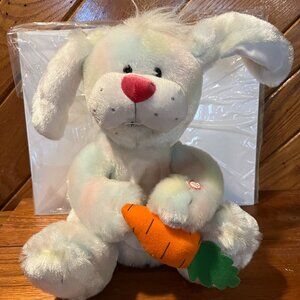 Gemmy Easter Bunny Dancing Singing Tutti Frutti Holding Carrot Rabbit Easter
